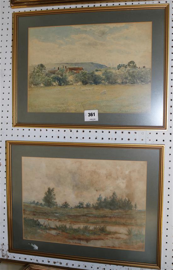 J. E. Mackintosh-Gow Farm scenes and view of a war memorial